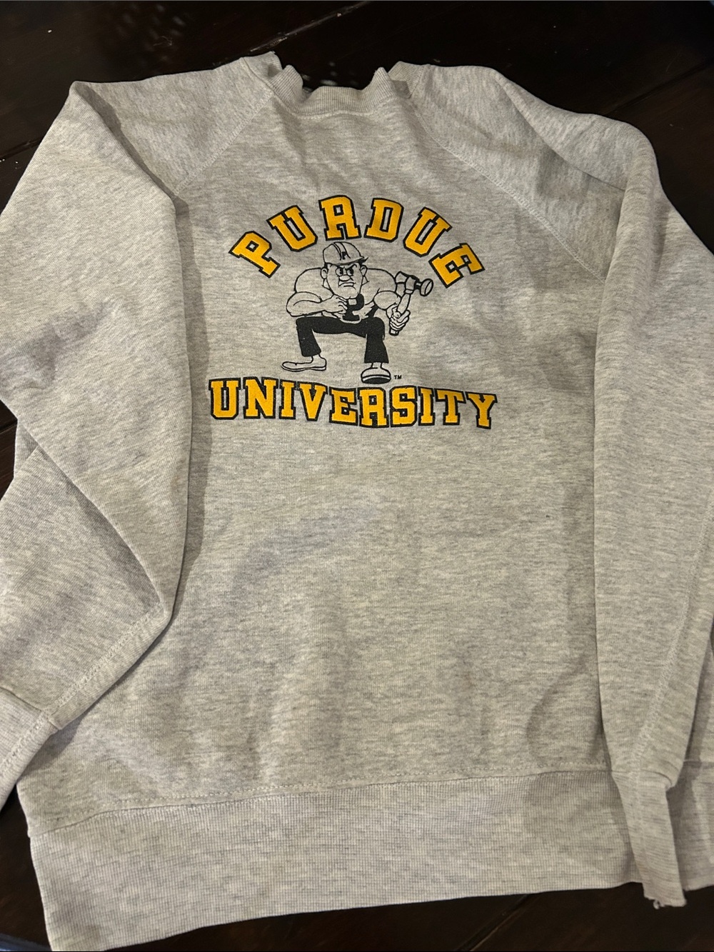 Purdue University Grey Crewneck Sweatshirt small